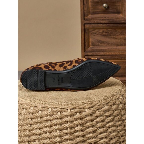 Leopard print point toe suede flats - Picture 5 of 5
